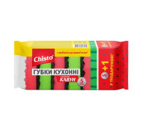 Губка кухонна 5+1шт Chisto Кавун