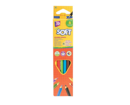 Олівці кольорові 6кол Extra Soft CF.15142