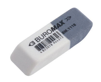Гумка з абразивною частиною червоний 42*14*8mm Buromax BM.1120