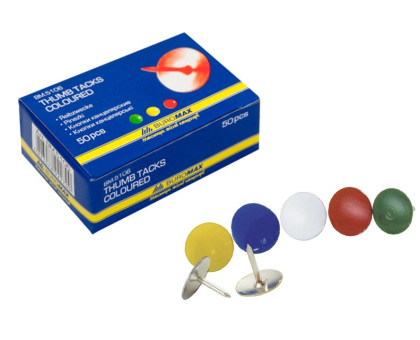 Кнопки кольорові 50шт BuroMax ВМ.5106
