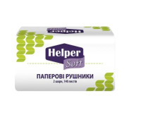 Рушник V-V 2-х слойний 140шт Helper Soft - білі