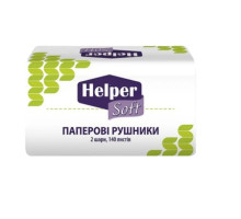 Рушник V-V 2-х слойний 140шт Helper Soft - білі
