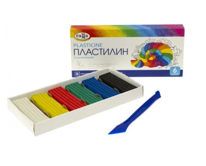 Пластилін 6 кол Класичний - 120гр