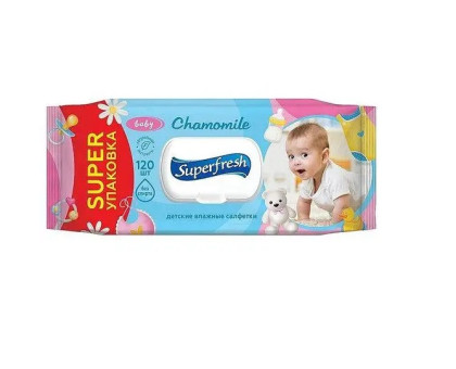 Серветки вологі дитячі SuperFresh - 120шт
