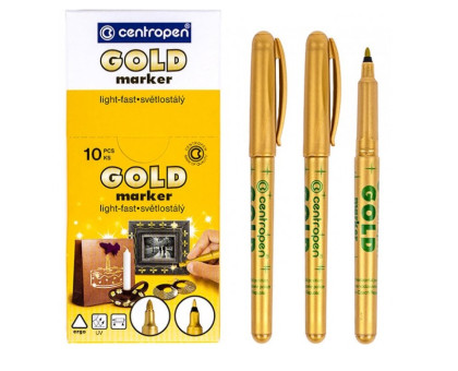 Маркер перманентний 2670 Centropen Gold 1мм - золотий