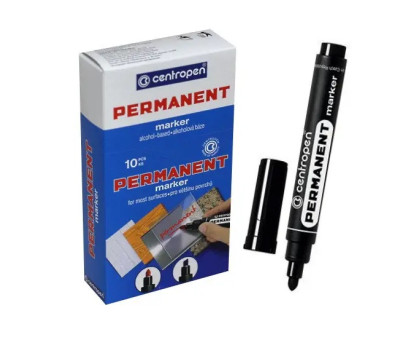 Маркер перманентний 8566 Centropen 2мм - чорний