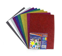 Фоаміран EVA 1.7 ± 0.1MM "Коричневий" GLITTER HQ A4 (21X29.7CM) 10 лист. / П. / Етик. 17GLA4-014