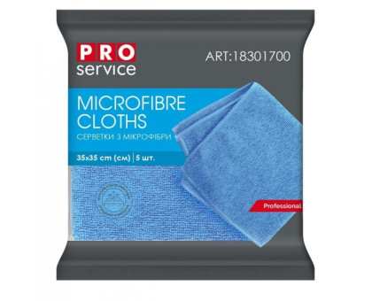 Серветки мікрофібри PRO 35*35см - 5шт універсальна