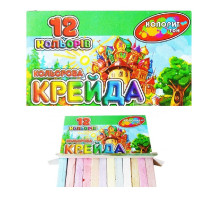 Крейда кольорова квадратна 12шт Колорит - МЦБ-12