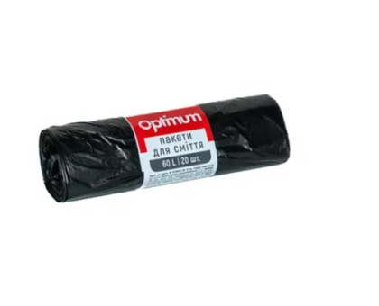 Кульки мусорні 60л Optimum - 20шт