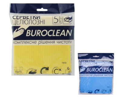 Серветки вологопоглинаючі (целюлозні) BuroClean - 5шт