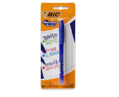 Ручка гелева Пиши-стирай Gel-ocity Ilusion BIC - синя